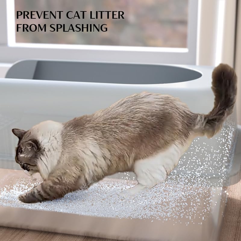Caja de arena para gato de acero inoxidable grande miniatura 3