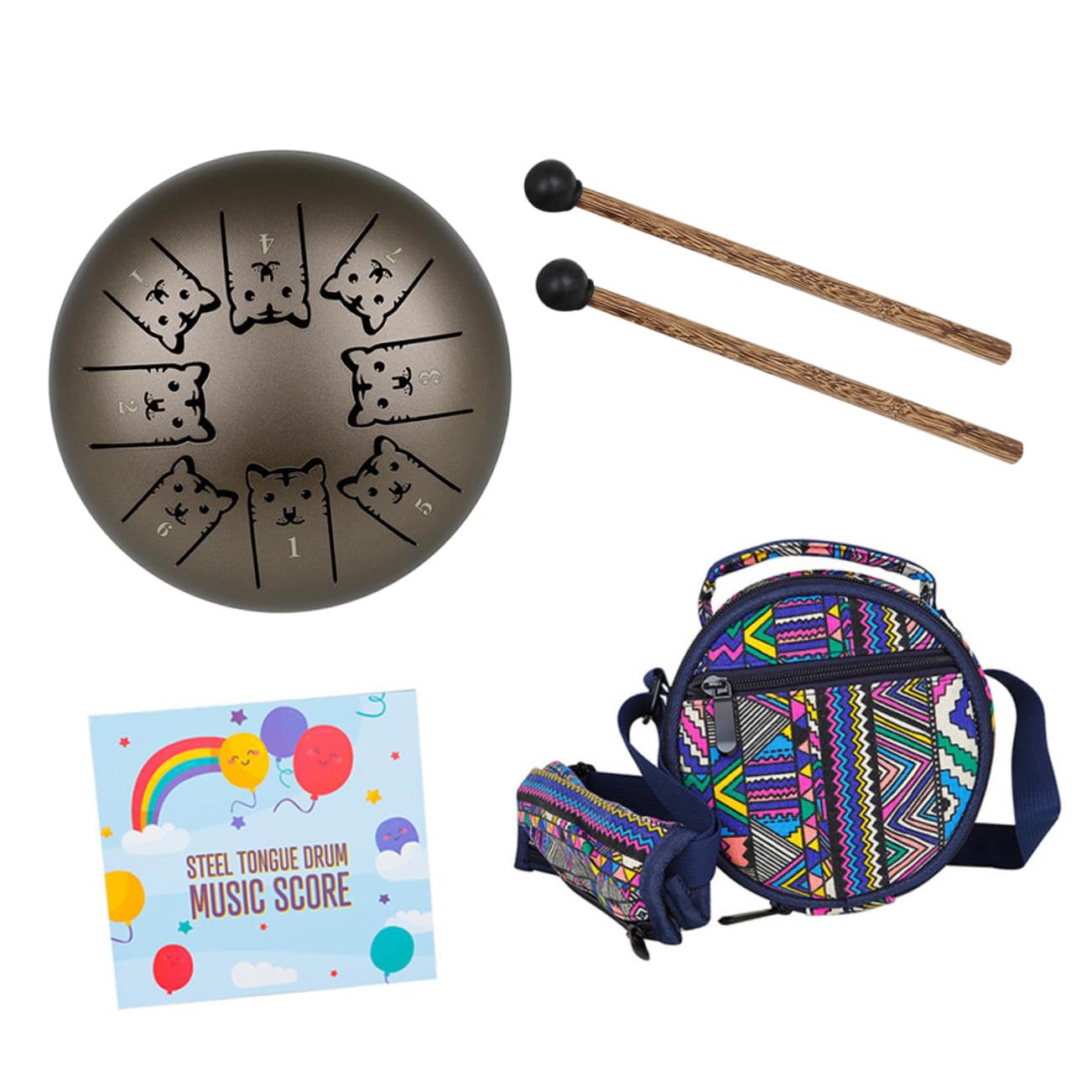 SUPVOX Instrumento de Percusión de Lengüeta de Acero para Principiantes Diseño Delicado y Material de Aleación Acero-titanio Adecuado para Educación Musical y Meditación