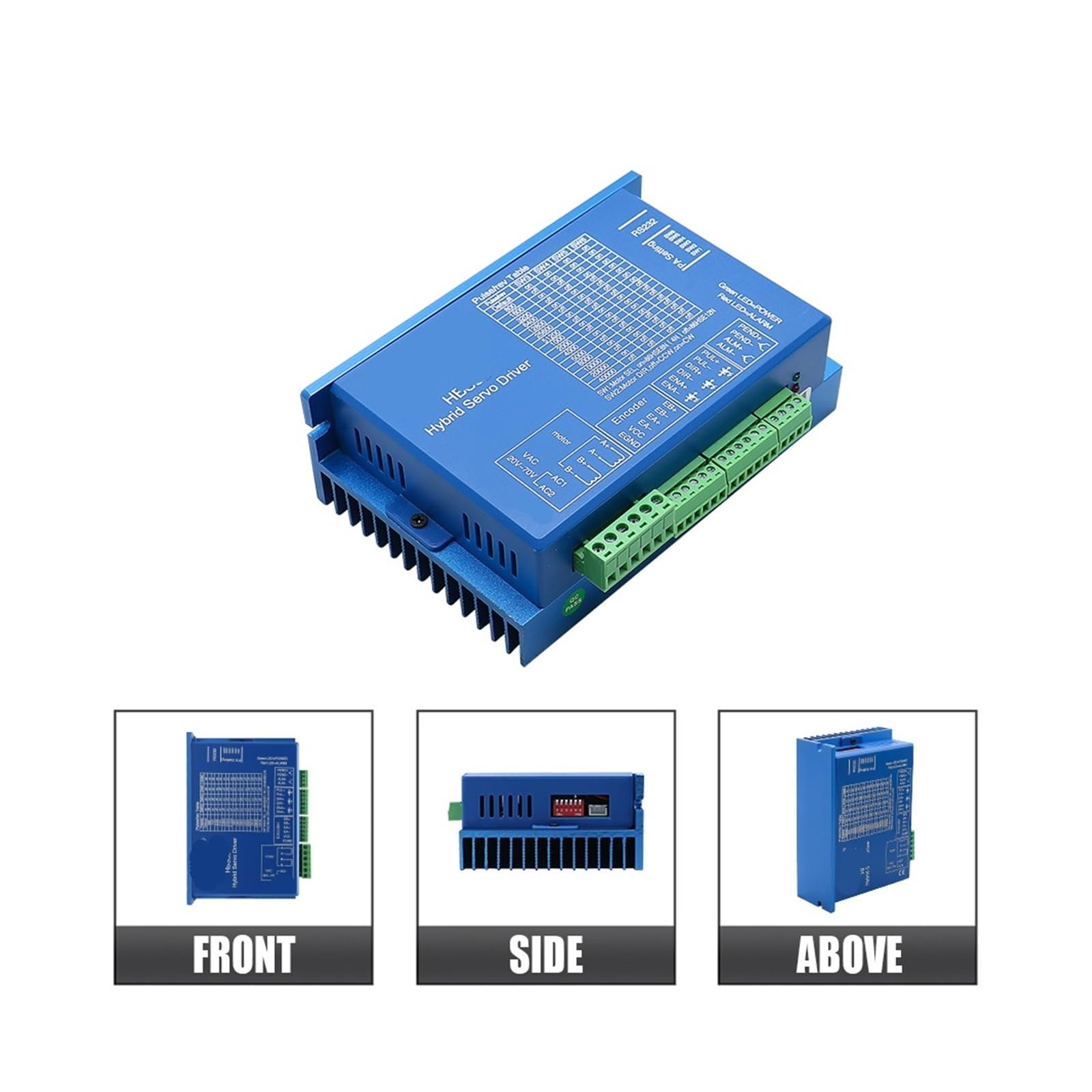 Controlador de servomotor híbrido HBS86 AC20-80V o DC30-110V 8.0A codificador 1000 líneas Adecuado for Pasos Bucle Cerrado Nema34