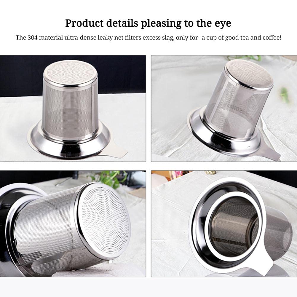 Set 3 Infusori Per Tè In Acciaio Inox - Filtro Riutilizzabile Con Coperchio, Maglia Fine 0.5mm