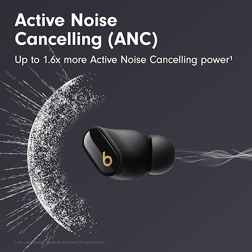 Miniatura 2 de Beats Studio Buds + Auriculares inalámbricos con cancelación de ruido True Wireless - Negro/Oro (Renovado Premium)