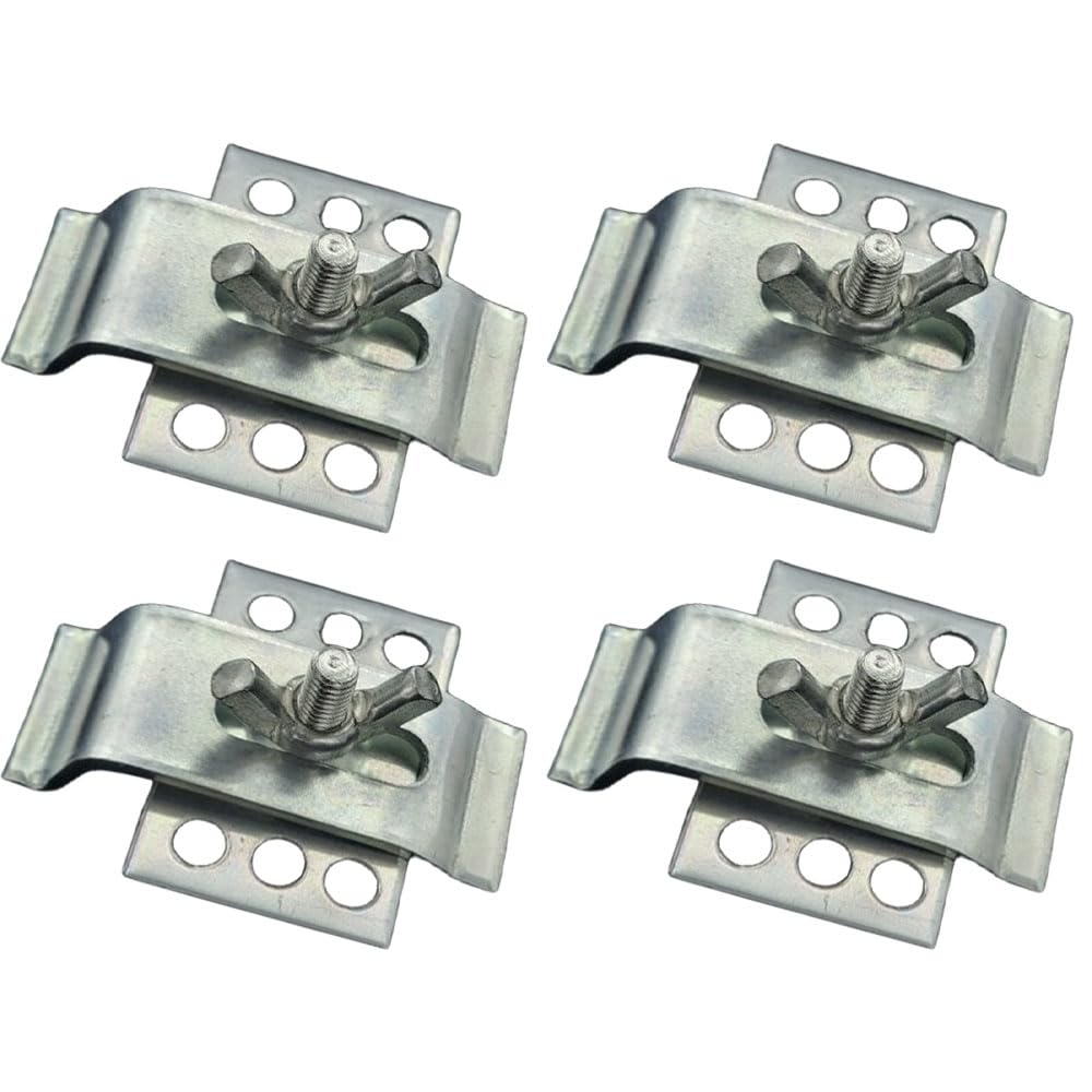 Juego de 4 clips para fregadero de montaje inferior, 5 x 2 cm, soporte de fregadero de acero inoxidable, clips de fijación para lavabo, accesorios de montaje para cocina y baño (parte inferior