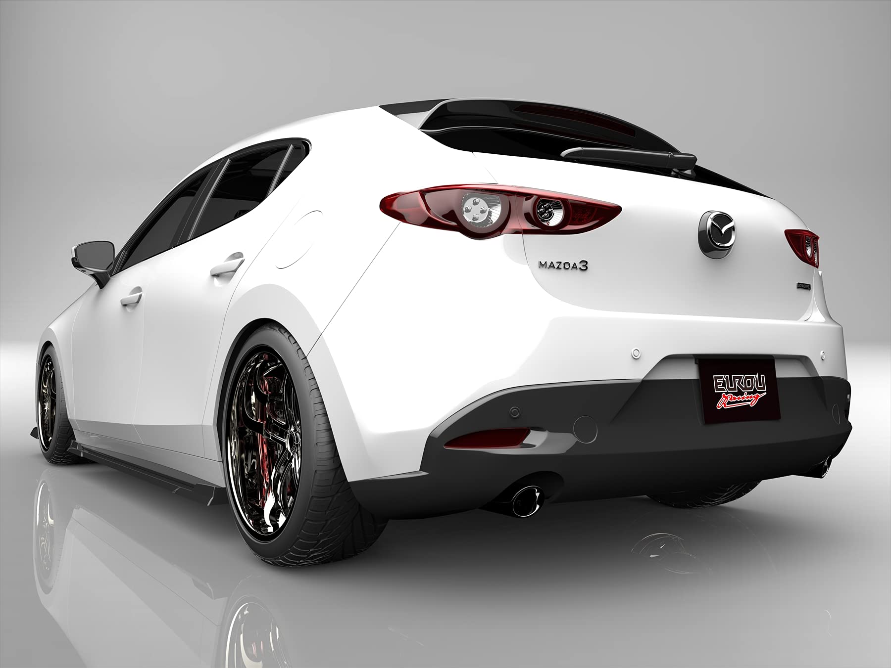 mazda3 EUROUサイドスカートスポイラー Amazon | EUROU MAZDA3 ファストバック フロントアンダースポイラー