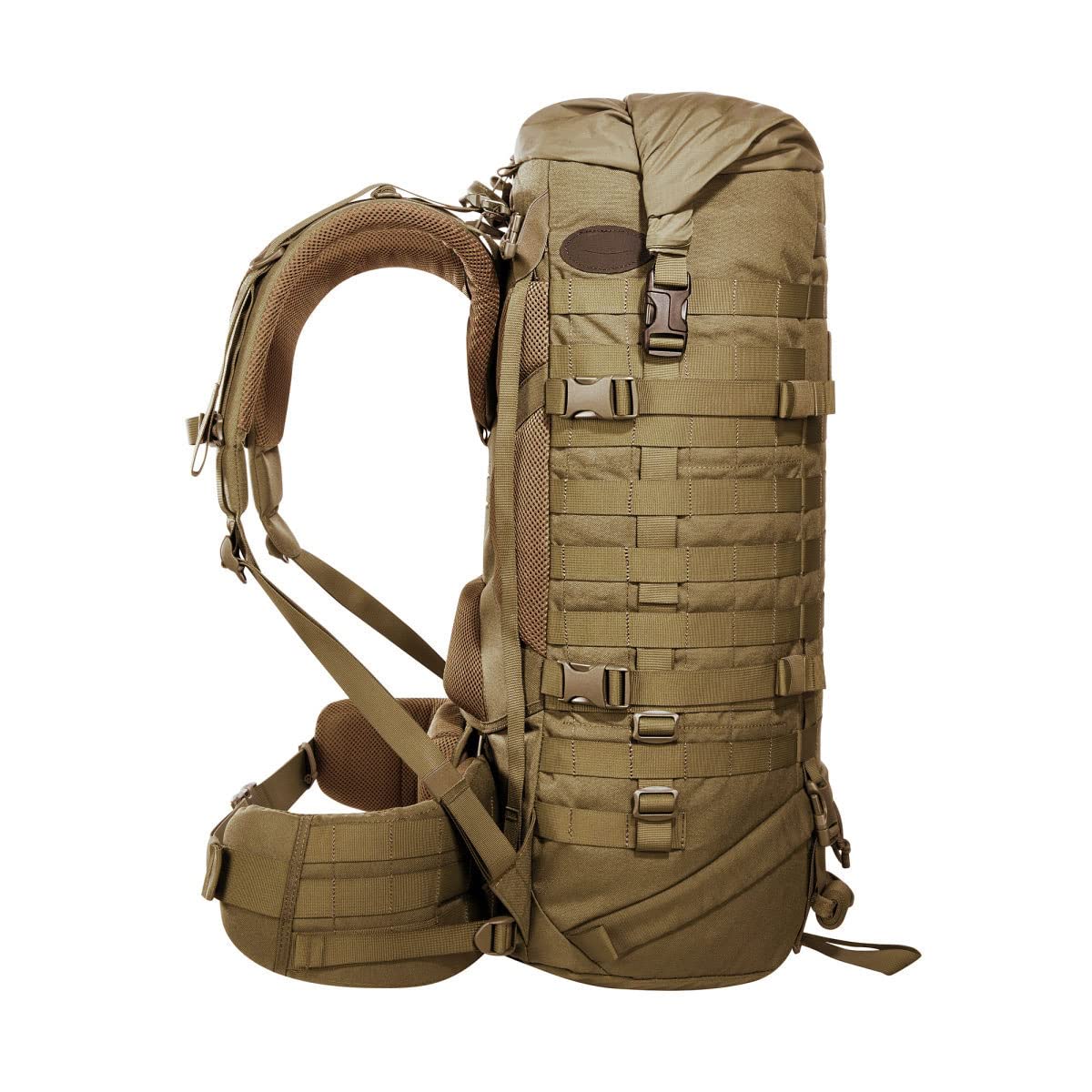 Tasmanian Tiger TT Base Pack 52 Mochilas modulares extensibles de 52 L a 65 L de volumen, mochila de trekking con sistema Molle y cinturón de cadera desmontable