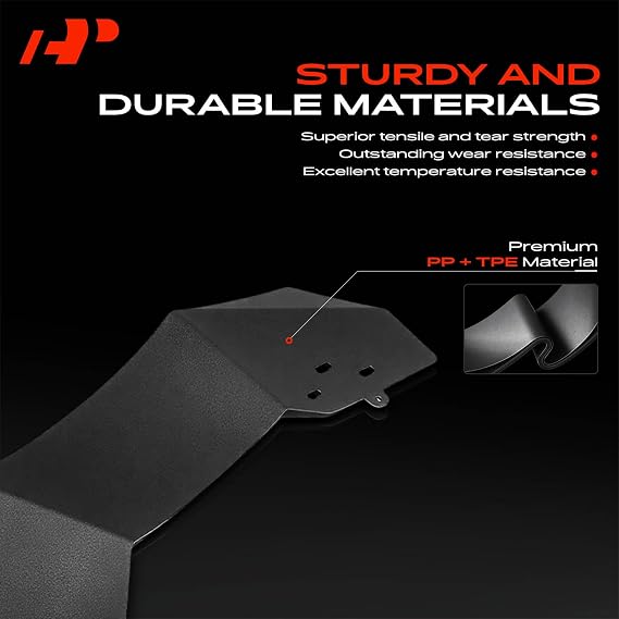 A-Premium Mud Flaps Compatible with Polaris RZR XP 1000/RZR XP 4 1000 2014-2022, RZR XP Turbo, RZR XP 4 Turbo, UTV, No Drilling Required Mud Guards with Hardware Accessories, Set of 4 Front and Rear