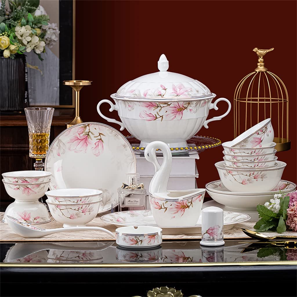 SAeWare Home Combination Creative Bone - Vajilla de cerámica de porcelana