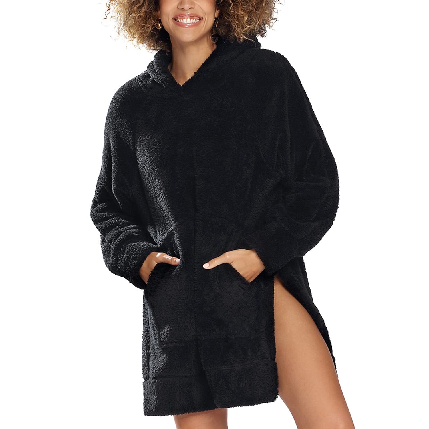 DKaren Wygodna bluza Homewear Ariela, czarny, 44