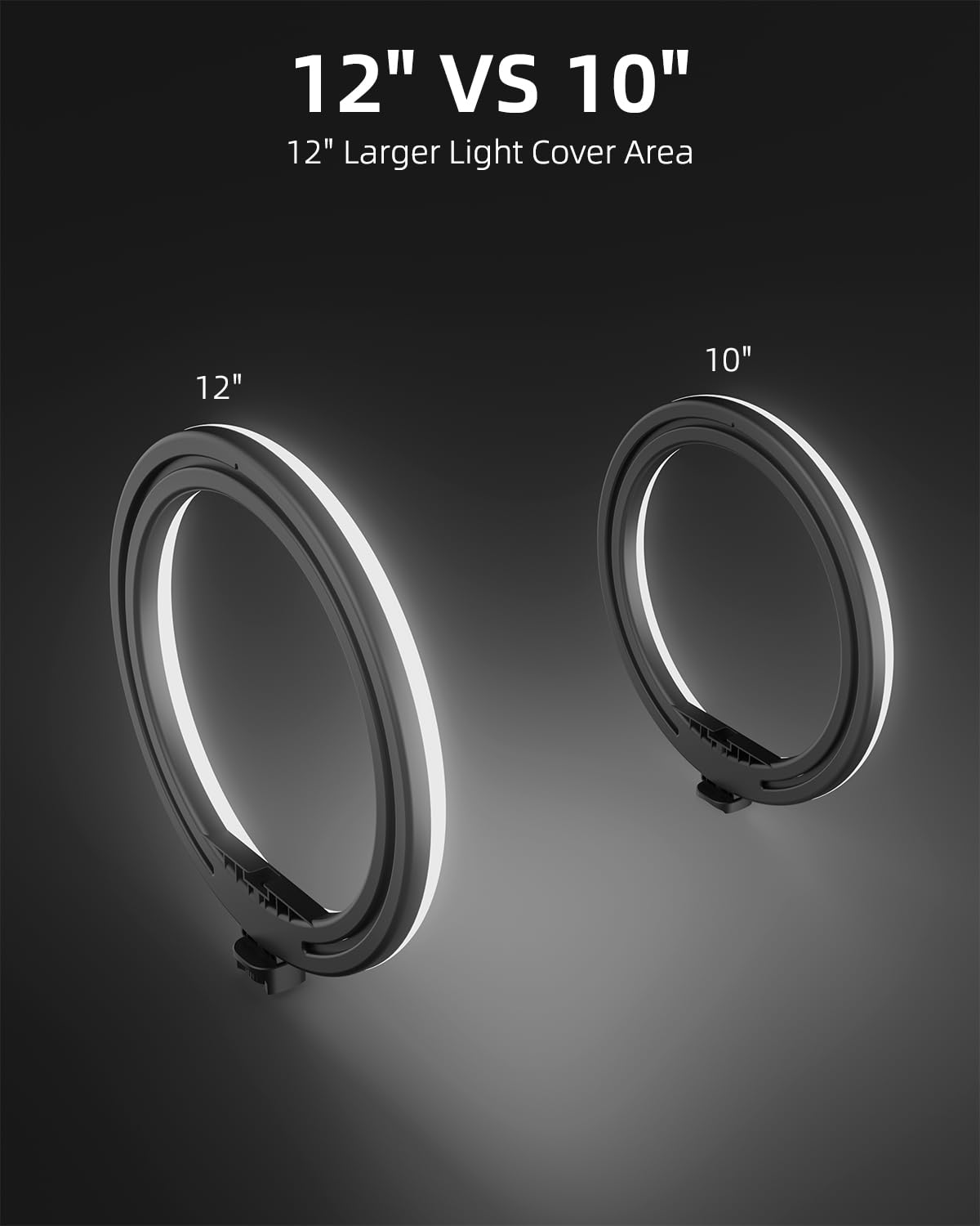 TODI 12" Ring Light with 63" extendable Tripod Stand, Selfie RingLight with Phone Holder and Selfie Remote, 2-in-1 Dimmable LED Ring Light for Makeup, Live Stream, Photography