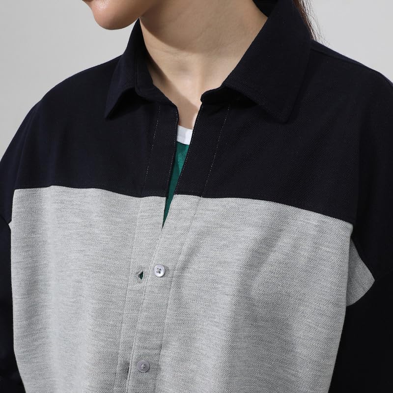 Image of PINACOLADA Women's Boxy Striped Shirt for Casual Wear | Spread Collar | Cuffed Sleeves | Button Closure | Shirt Crafted with Comfort Fit for Everyday Wear
