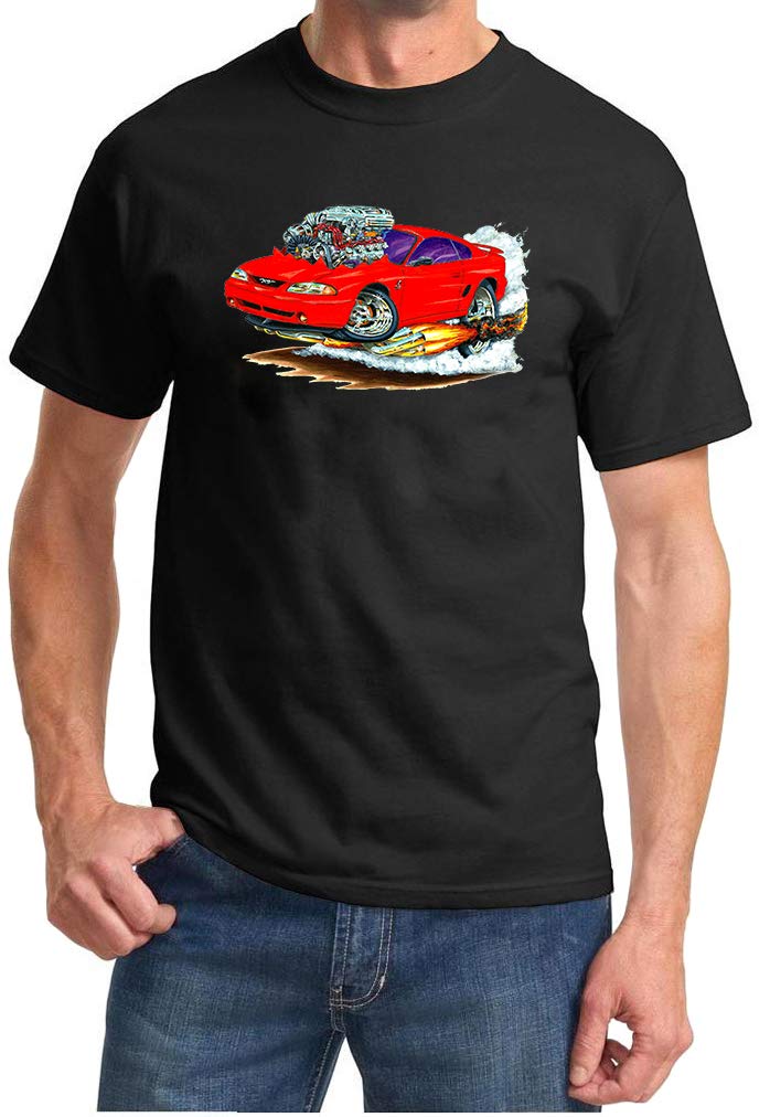 1994-98 Ford SVT Cobra Mustang Coupe Cartoon Muscle Car Design Tshirt