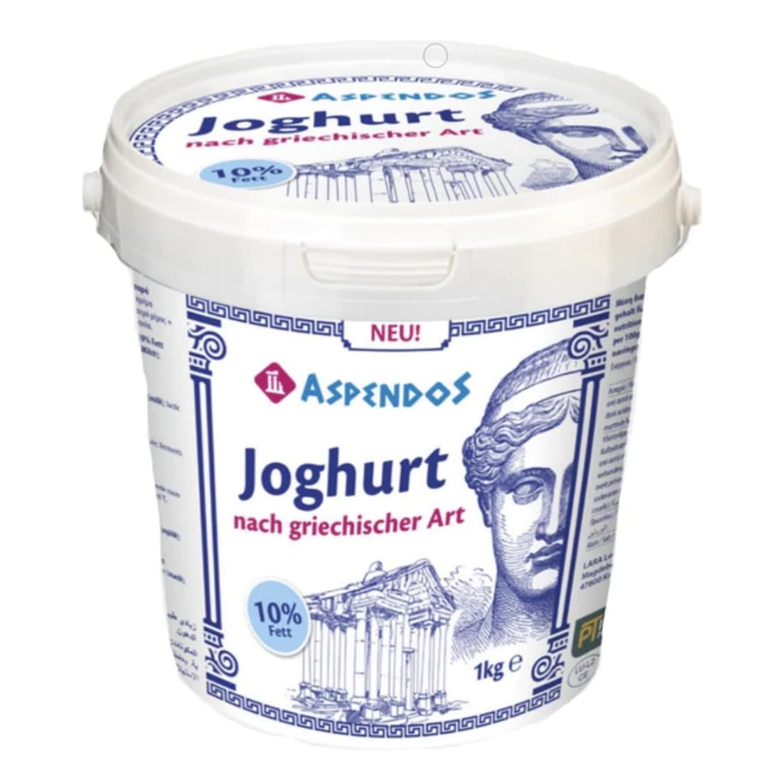 Aspendos Joghurt nach griechischer Art, Köstliches Milchprodukt 1000 Gramm X 5 Stück Joghurt
