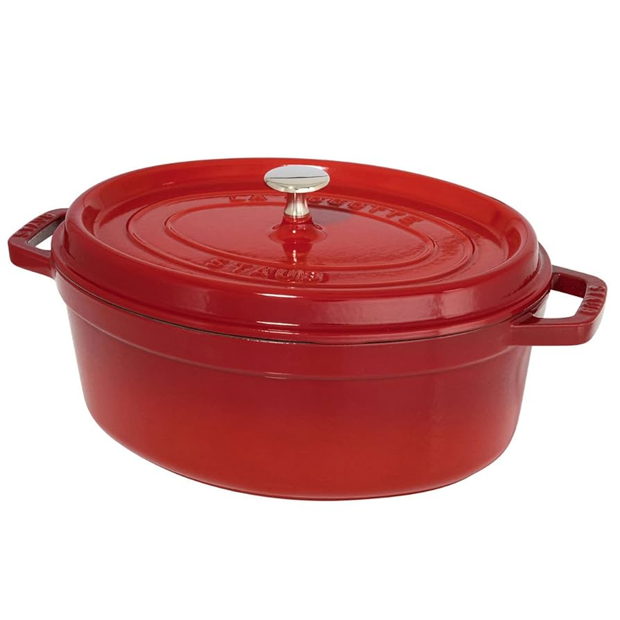 Amazon.com: Staub Cast Iron Oval Cocotte, Dutch Oven, 5.75