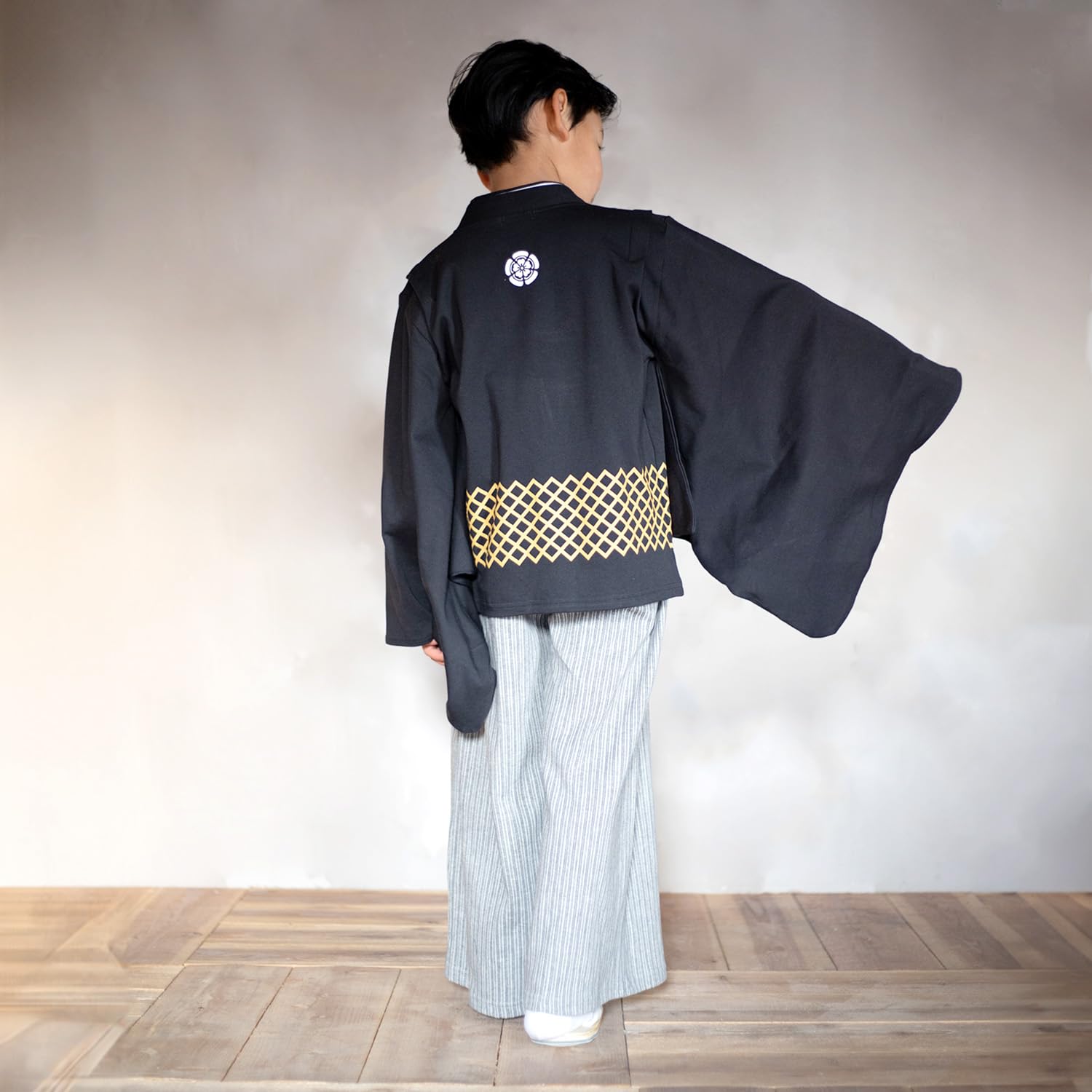 Dzieci Hakama Styl Kimono Styl Chłopiec Zestaw Japoński Formalny Strój Urodzinowy Halloween Strój Dziecięcy Strój samuraja Cosplay Kid