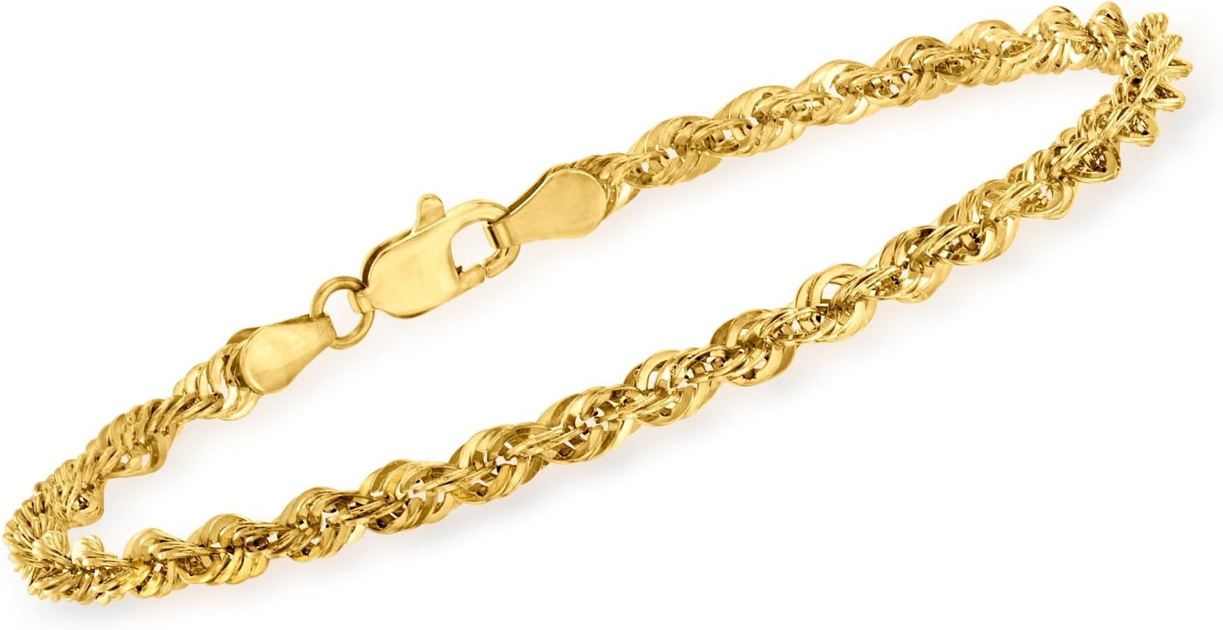 3.2mm 14kt Yellow Gold Rope-Chain Bracelet