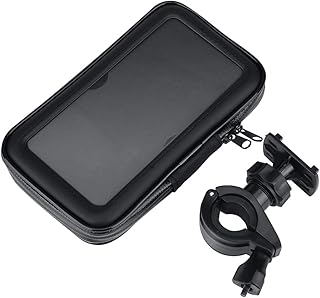 Supporto per manubrio della bici, supporto per borsa da bici impermeabile, borsa per telefono da bici con pannello touch screen trasparente e angoli di visuale ruotabili di 360 gradi