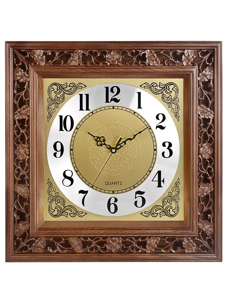 Orologio cucina Orologio da parete quadrato grande in legno Decorazione