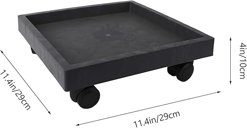 Miniatura 4 de Soporte de bandeja para plantas con ruedas de plástico grueso para macetas para una fácil movilidad, versátil para jardín, patio y balcón