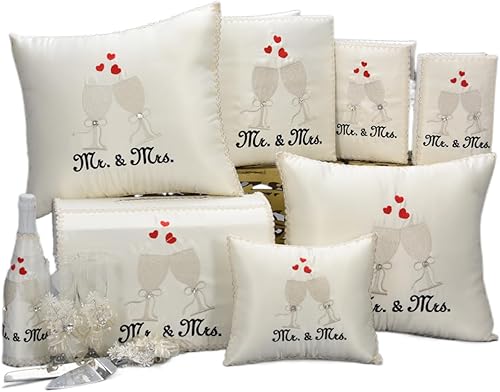 A&C Quinceañeras and More Wedding accessories Pillow set, Wedding Album Wedding Guest book Wedding Pillow Cojines de boda Personalized wedding