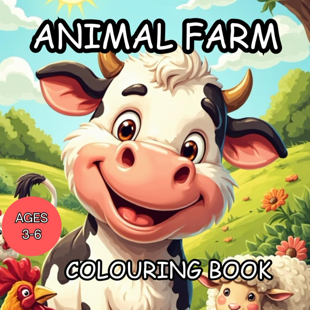 ANIMAL FARM COLOURING BOOK: FOR KIDS AGES 3-6