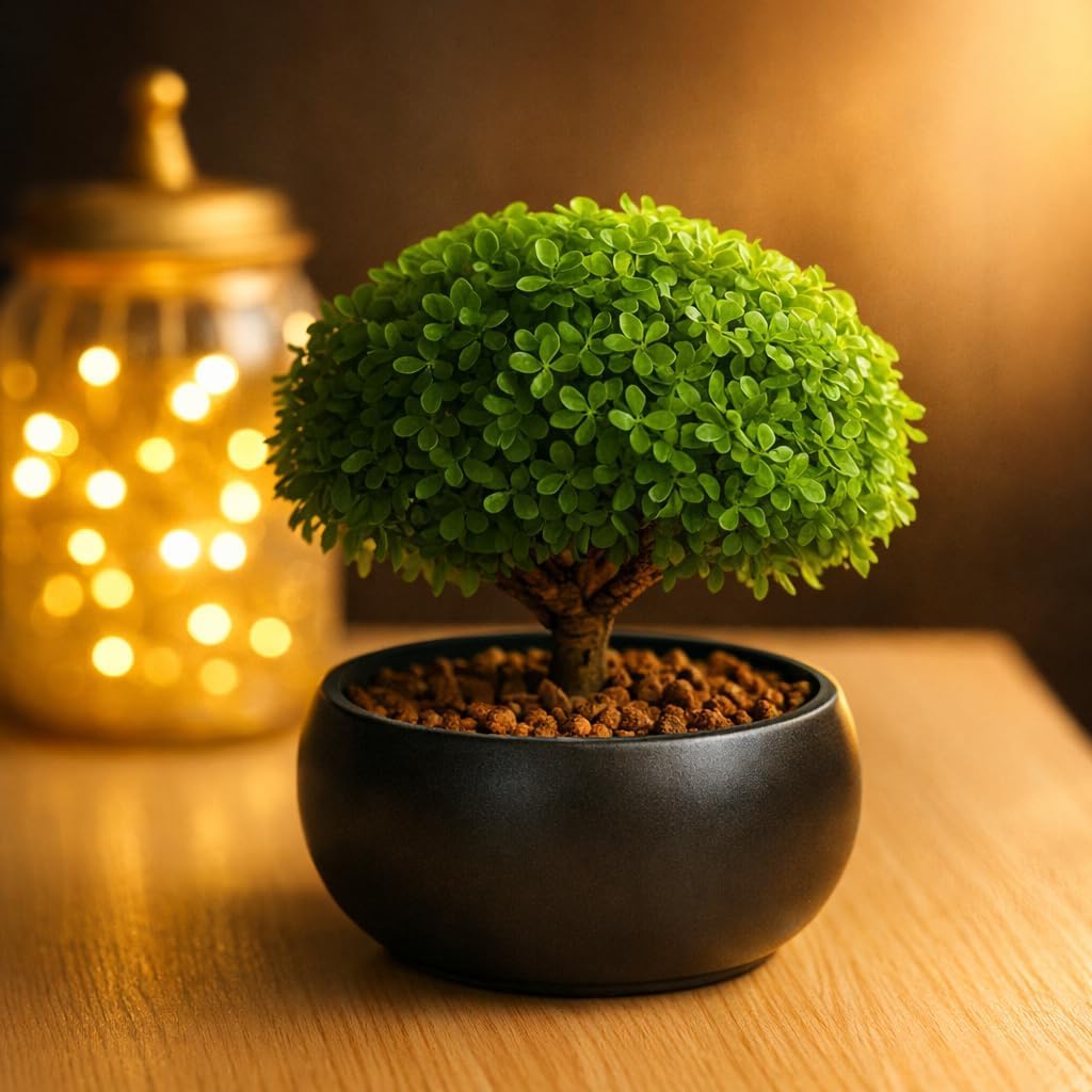 Healthy Live Table Kamini Plant | Murraya Paniculata Dwarf Miniature Variety Bushy Bonsai Plant for Home Decor & Office Desk GG-image-34