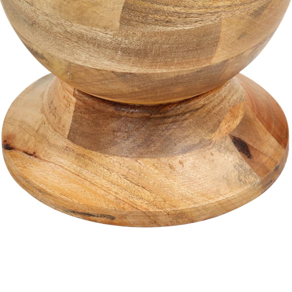 Mesa Auxiliar de Madera de Mango Macizo con Encanto Vintage para Interiores y Exteriores, Mesa de Centro y Sofá, Mueble Único con Vetas Naturales, Fácil Limpieza, Entrega