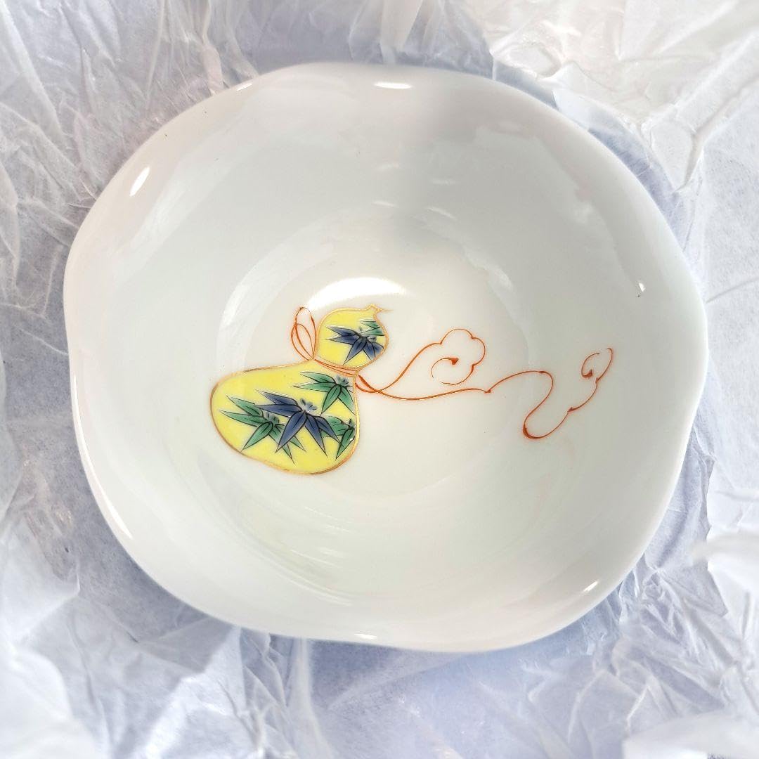 Amazon.co.jp: 深川製磁 花ひょうたん 瓢箪 小鉢 皿 器 5客 フリル
