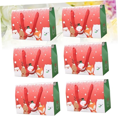 Miniatura 6 de Cabilock Regalos de Navidad 18 piezas caja de dulces caja de regalo caja de manzana portátil papel de Navidad DIY caja de regalo