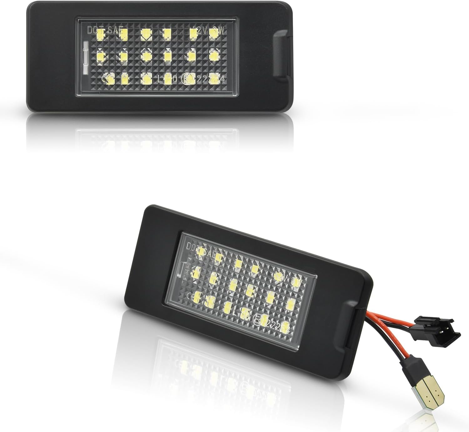 LED License Plate Lights Bright White Tag Lamp Assembly Replacement Compatible with 2015 2016 2017 2018 2019 2020 Chevy Tahoe Suburban GMC Yukon XL Cadillac Escalade ESV, Pack of 2