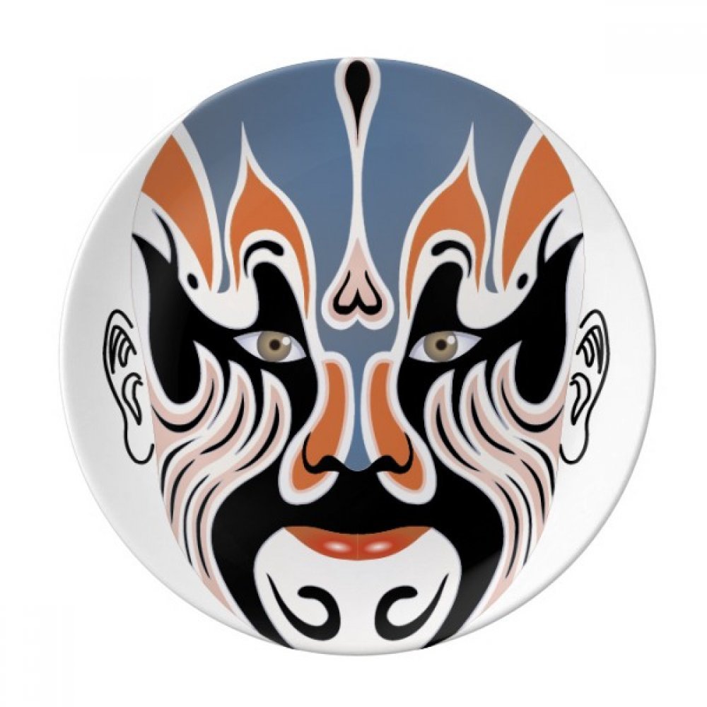 Cadeau maison : assiette Opéra de Pékin en porcelaine colorée Quluoyang pour décoration