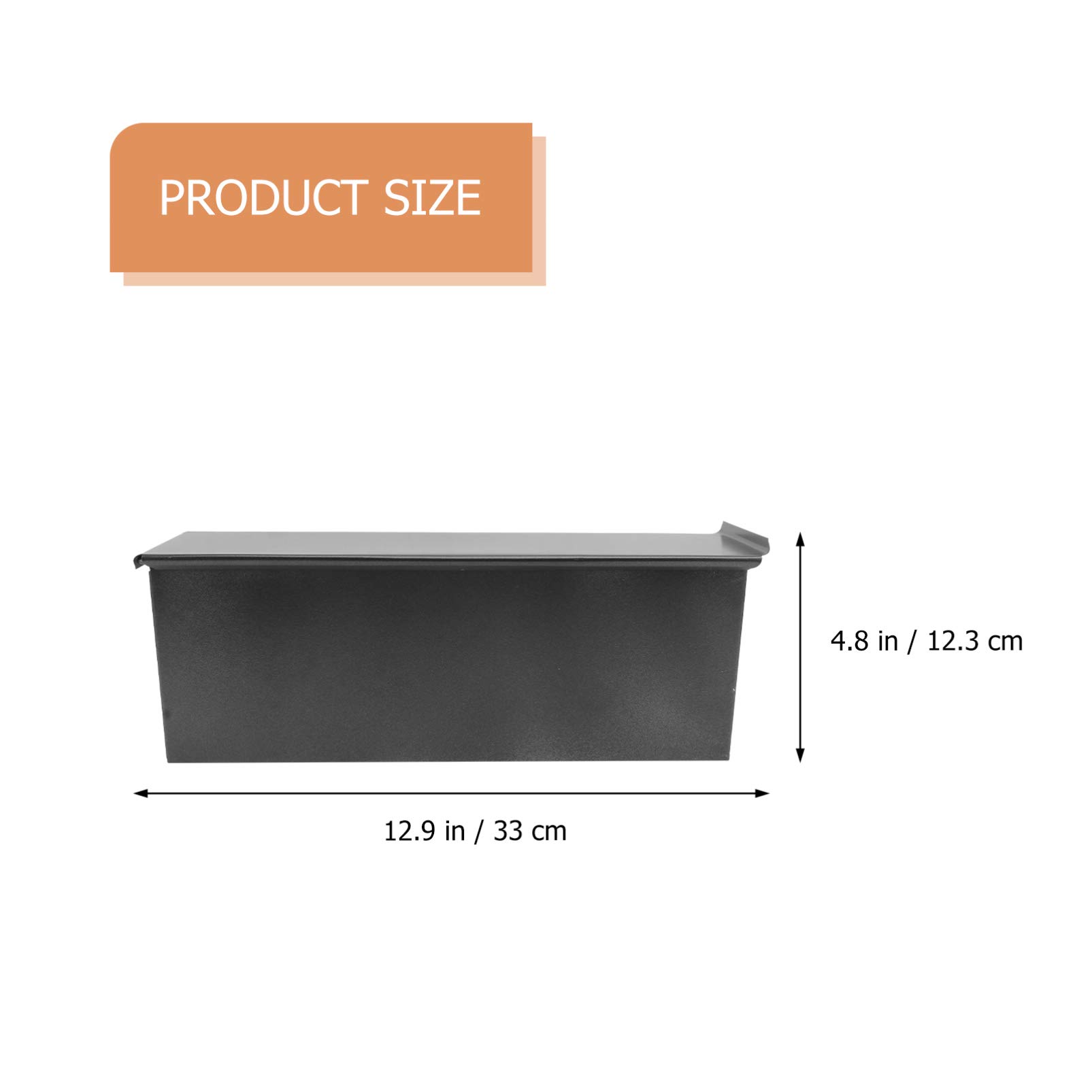 YARNOW Brotbackform Mit Deckel Antihaftbeschichtet Kastenform Toastbrot Backform Rechteckig Schwarz 33X12,3X11Cm Für 750G Brot Backen Zuhause