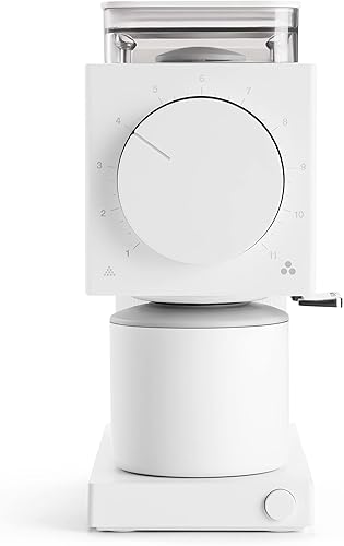 Fellow Ode - Molinillo de café con rebabas, molinillo de granos de café con 31 ajustes para goteo, prensa francesa y preparación fría, molinillo