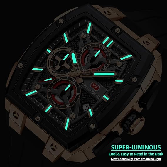 MF MINI FOCUS Men's Watch Analog Wrist Watchh for Men with Chronograph,Ideal for Sports Enthusiasts and Daily Wear