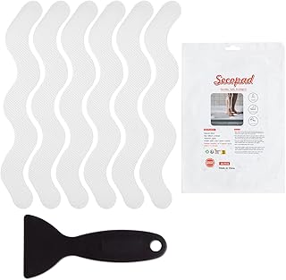 Secopad Patented 36 PCS Anti Slip Shower Stickers, Safety Bathtub Strips Adhesive Decals with Premium Scraper for Bath Tub Shower Stairs (White)