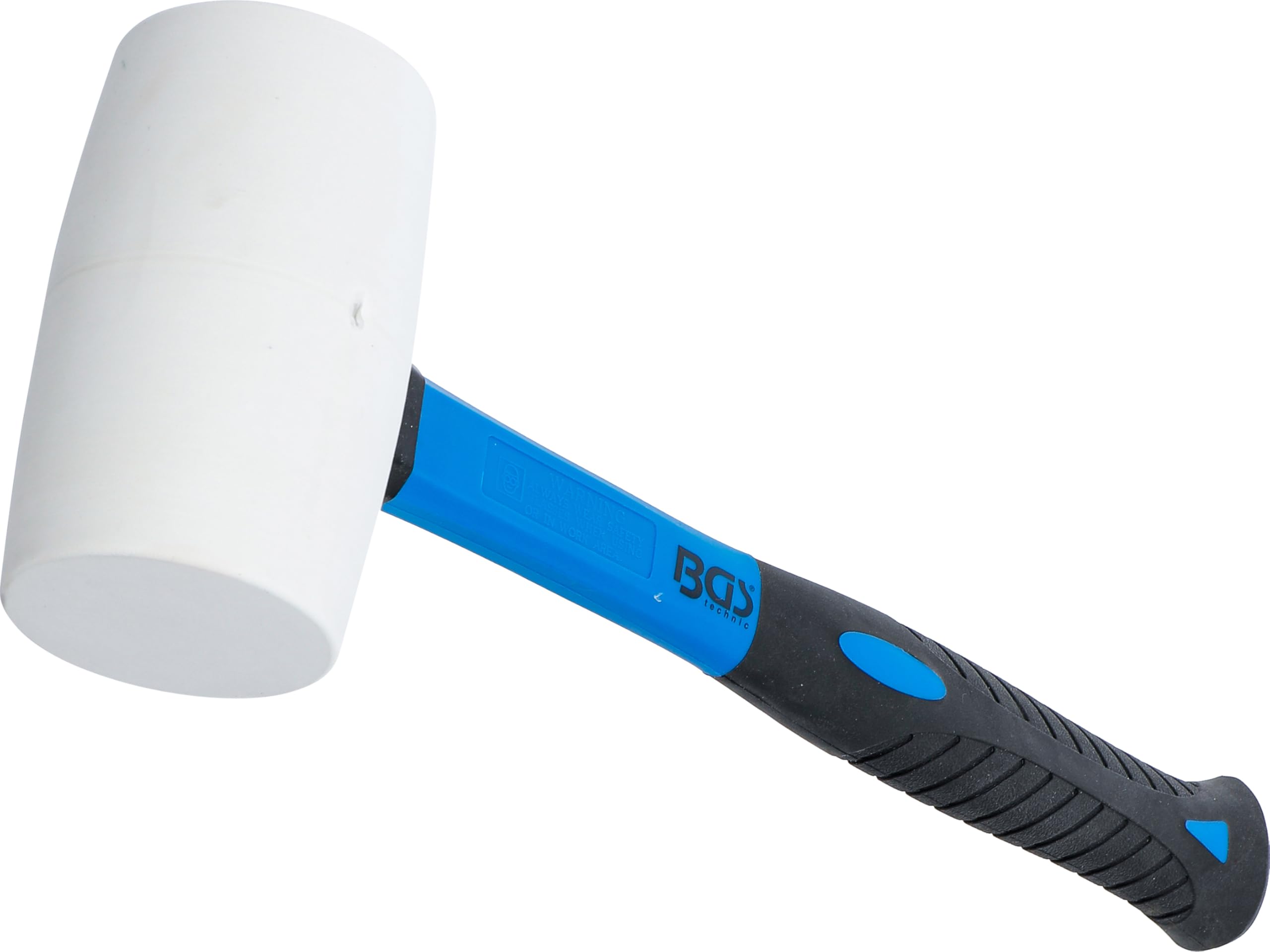 BGS 1967 | Rubber mallet | fiberglass handle | white head | Ø 64 mm | 750 g