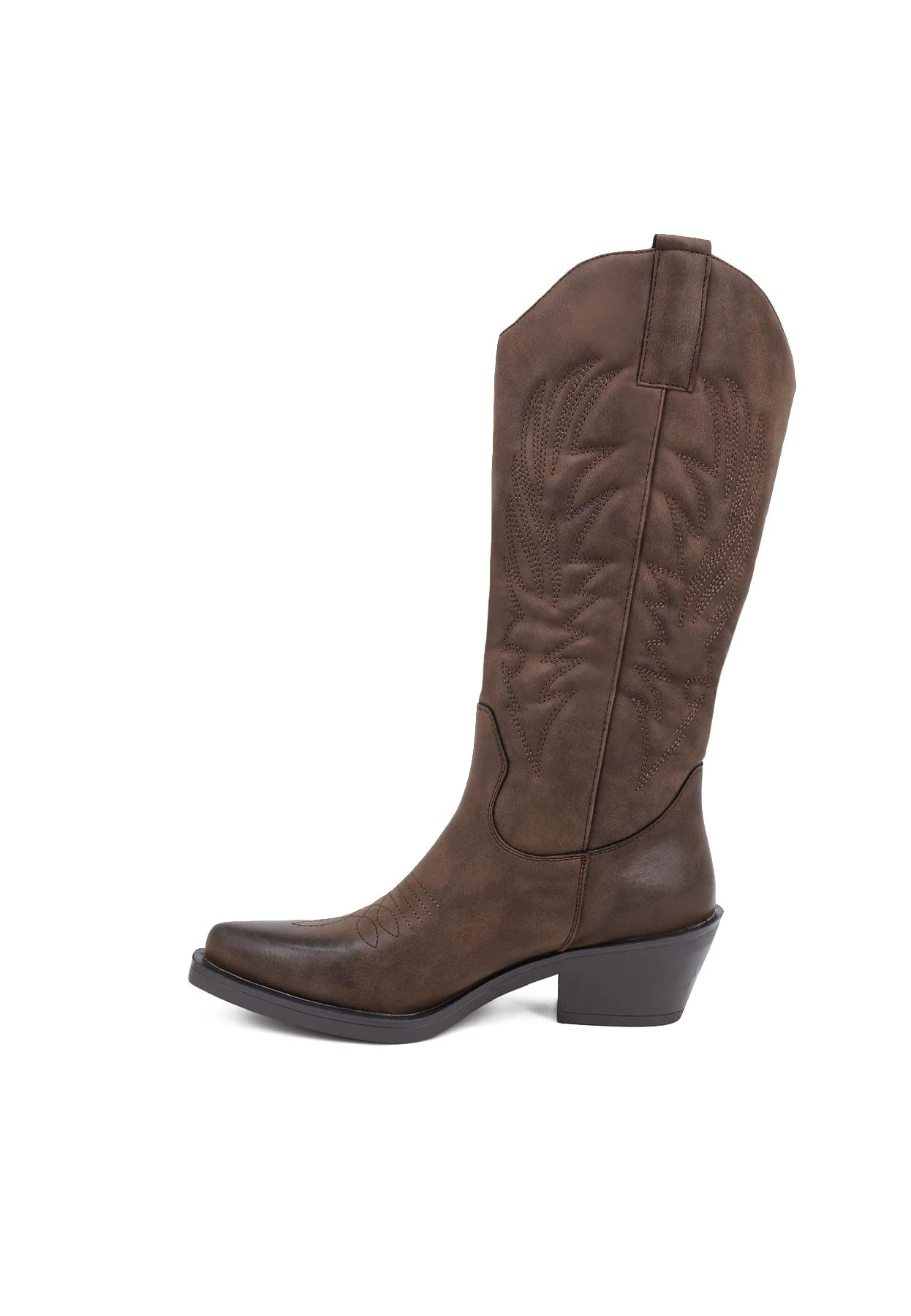 QUEEN HELENA Camperos Stivali Donna Texani con Tacco Western Stivaletti a Punta Cowboy X28-110