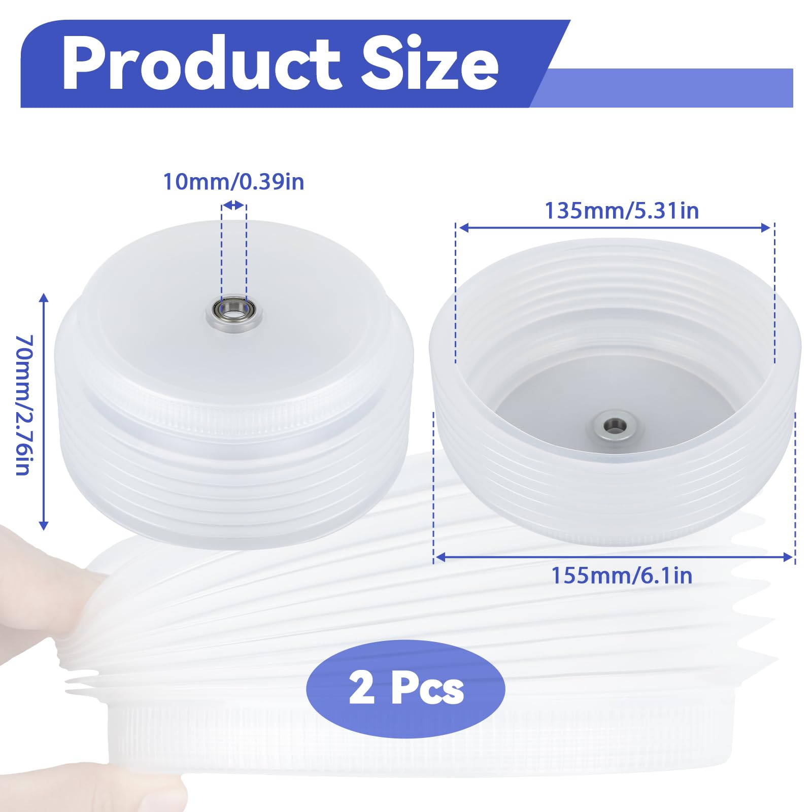 2 Pcs Hole Saw Dust Collector, 135mm Elastic Drill Dust Collector, Drill Dust Catcher - Image 2