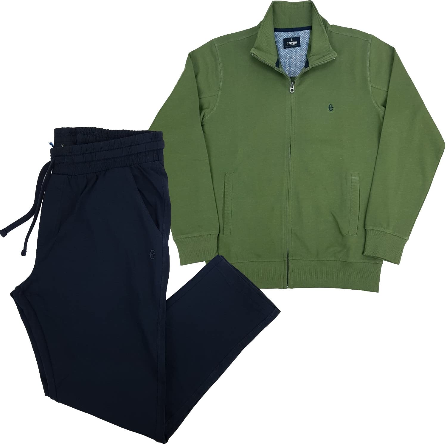 Kombinezon męski pełny Garzata Zip Bawełna Lekki rozmiar plus XXXL 4XL 5XL 6XL, Wojskowy, 4XL