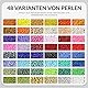 cyancommerce 17180 Stück 3mm 3mm Perlen Set DIY Glasperlen zum Auffädeln Armbänder selber machen Perlen Charms für Mädchen Kleine Perlen für Armbänder