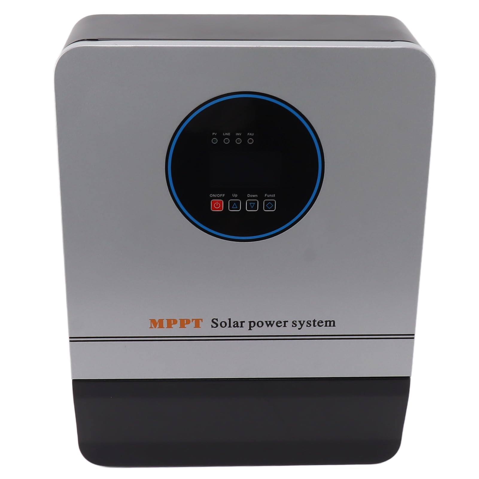 Hyuduo Inwerter z Regulatorem ładowania Słonecznego MPPT 24 V, Stop Aluminium ABS 1000 W Hybrydowy Falownik Solarny Czysta Fala Sinusoidalna 110 V 220 AC do Użytku Poza siecią W Domu, W Szkole, na