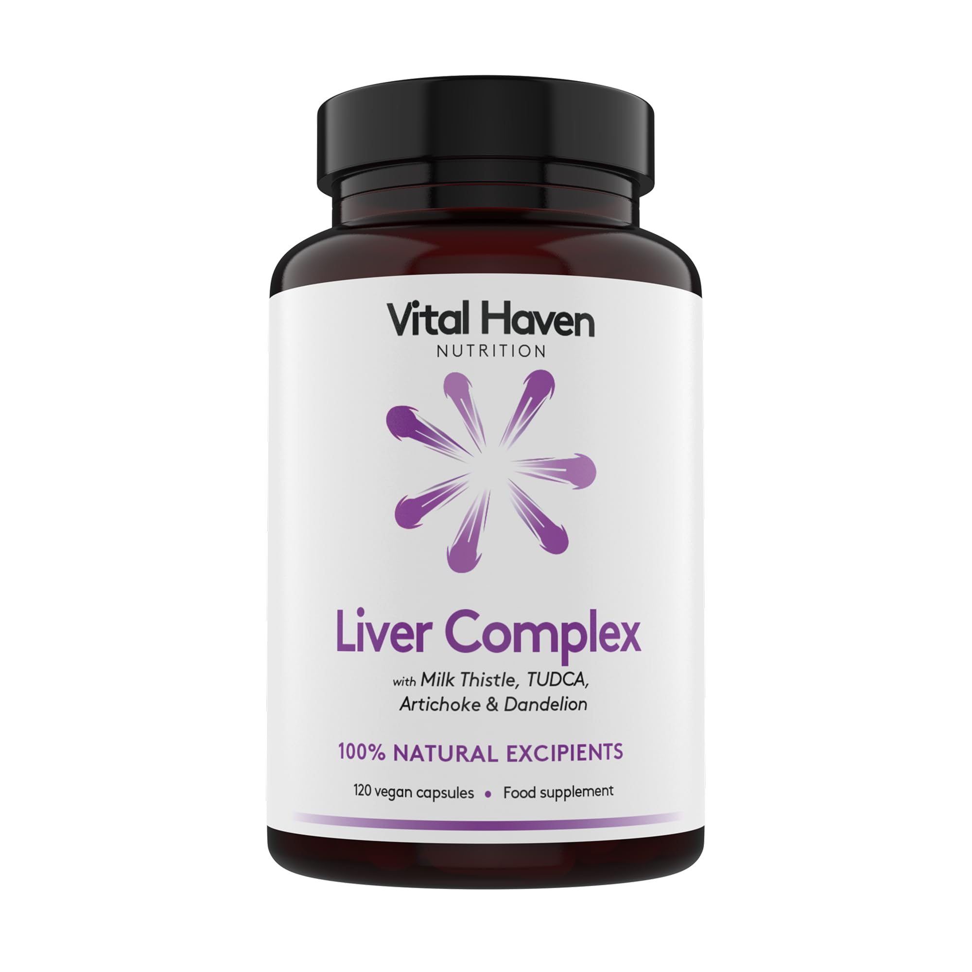 Vital Haven Liver Protector - Milk Thirsle, TUDCA, Dandelion Roots, Artichoke - UK Made