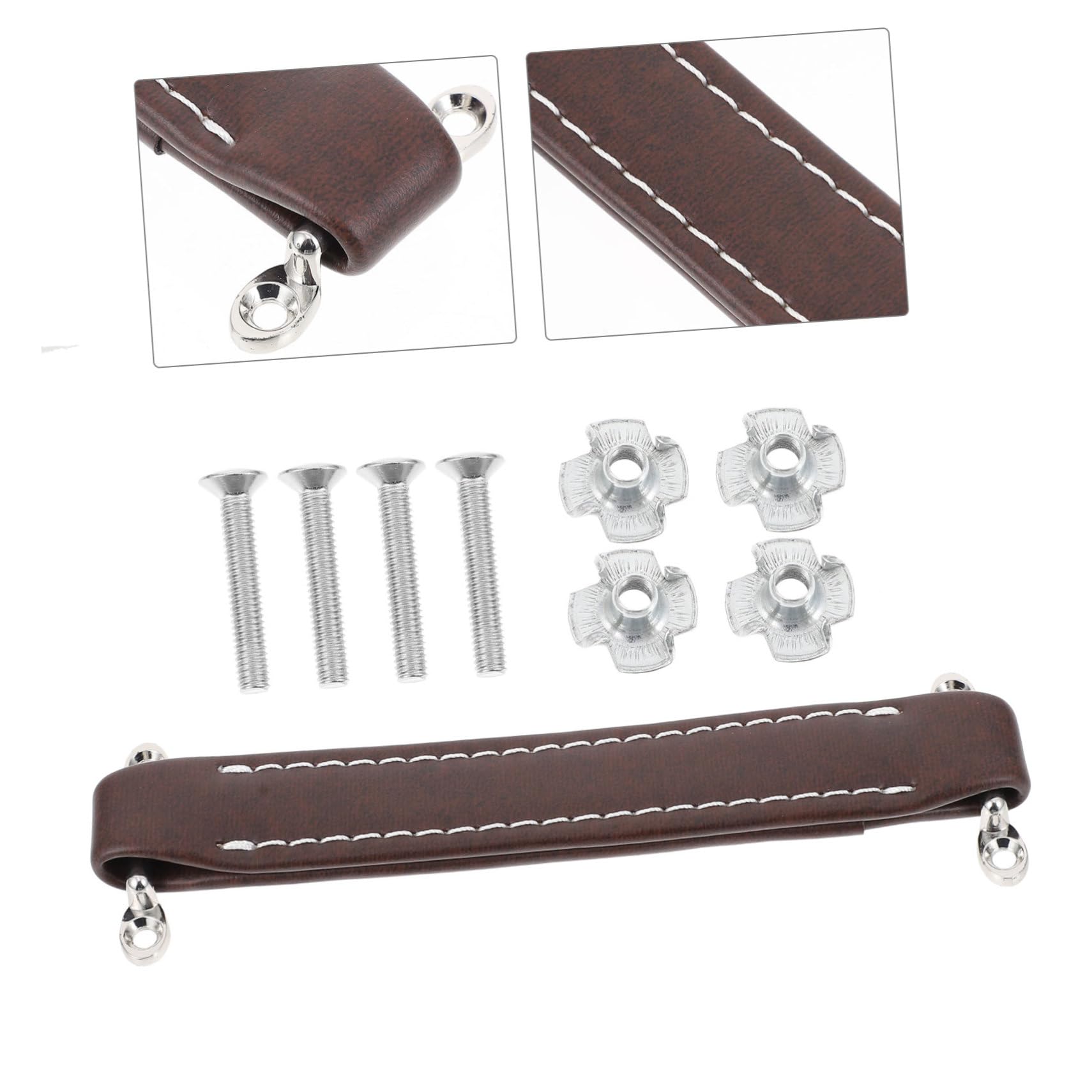 Angoily 2pcs Delicate Coffee Subwoofer Handle Audio Pull Handle for Speaker and Musical Instrument Boxes Easy Installation Smooth Finish Versatile Use