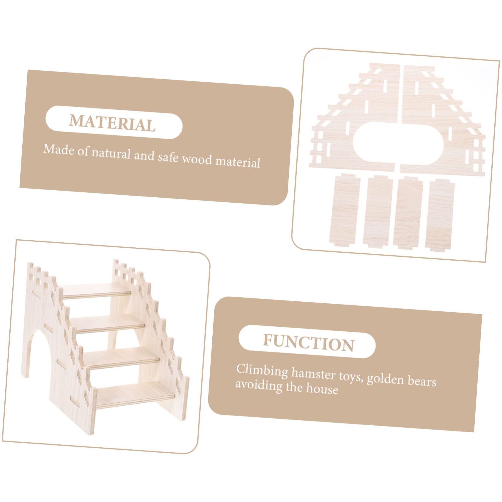 Giocattolo Masticabile Roditori Scala Per Arrampicata CIYODO Per Criceti | Piattaforma In Legno | Giocattolo Per Gabbie | Facile Da Installare Giocattolo Legno Animali