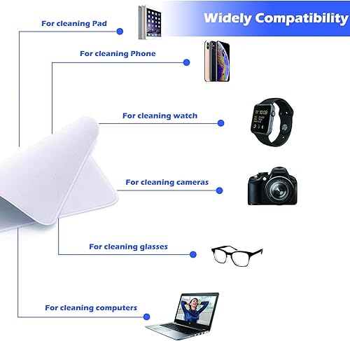 Miniatura 8 de 10pcs Polishing Cloth Screen for Apple Smart Phone Nano-Texture Screen Cleaning Cloth for Laptop Mac Watch Display Cleaner Soft and Safely Screen