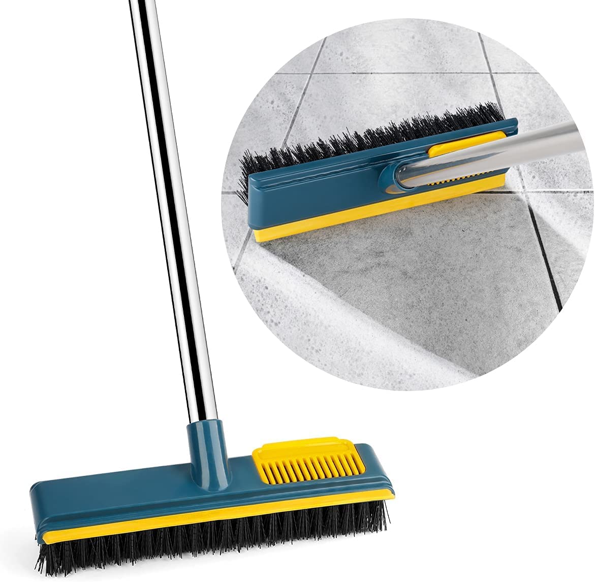 Grout Brush with Long Handle - Shower Floor Tile & Tub Scrubber Cleaning Brush and Scraper - Deoxys 57" Extendable 3-in-1 Large Stiff Bristles Scrub Cleaner for Kitchen, Bathroom, Swimming Pool (B0BGDLNKPQ) Amazon Price History, Amazon Price Tracker