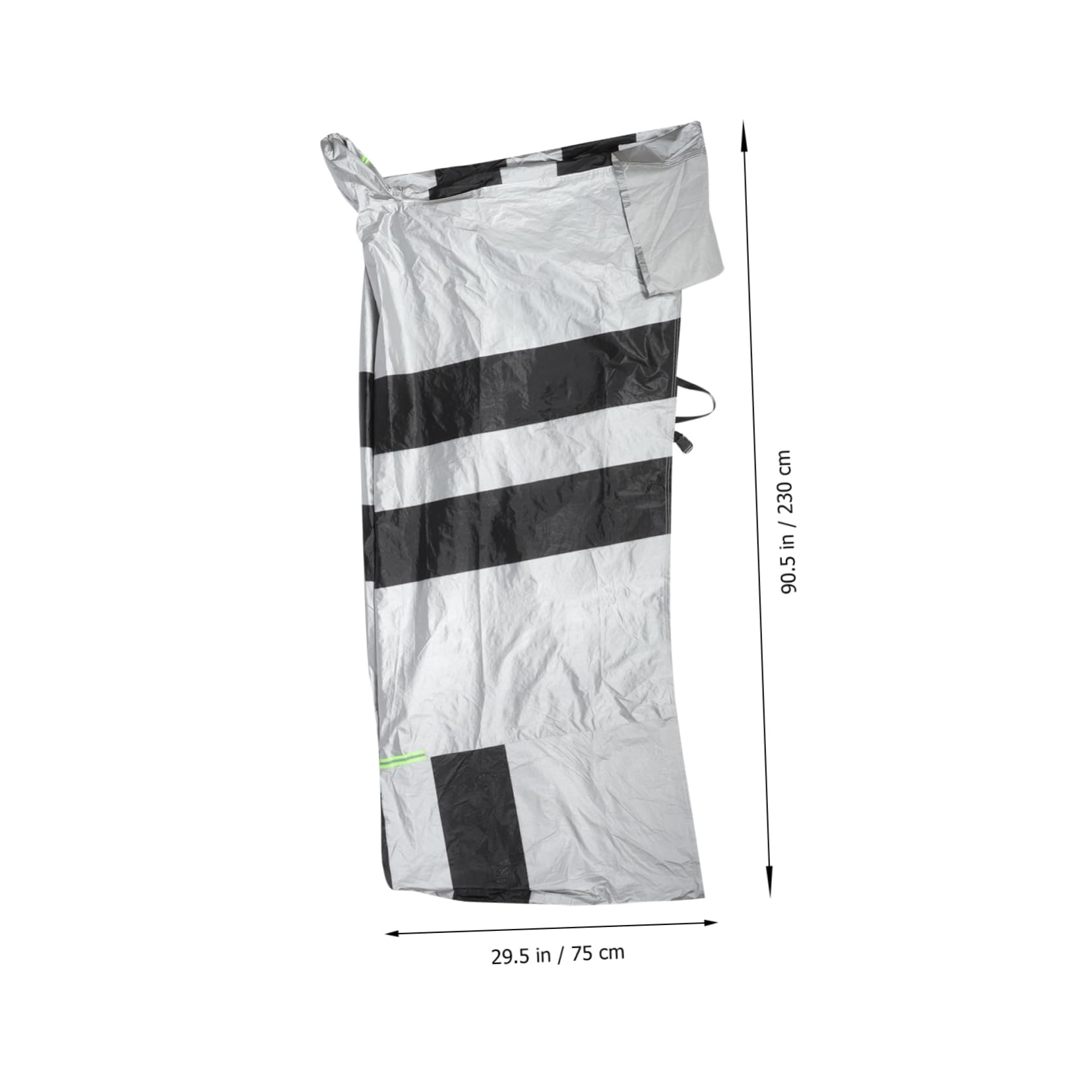 Alipis Housse de Protection Imperméable Coton Floqué, Noir Argenté, Anti-Pluie pour Moto et Trottinette Électrique, Extérieur