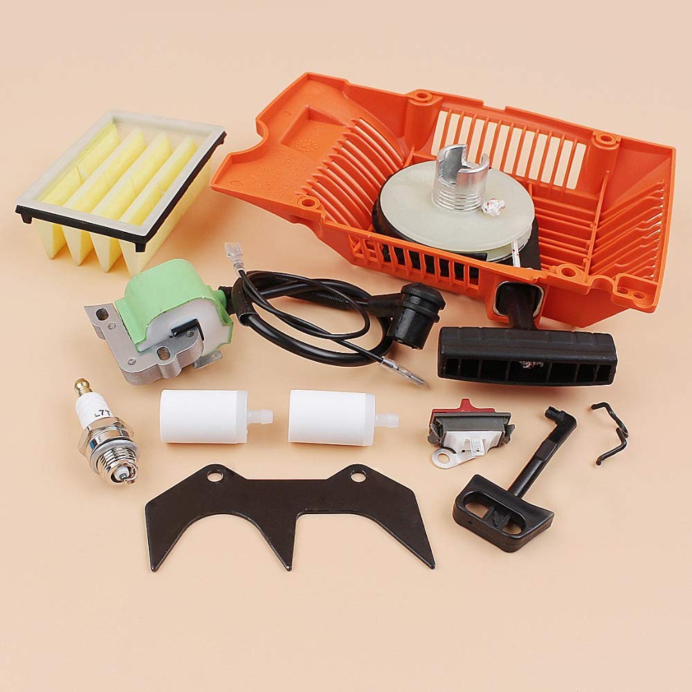 Kit de Filtro de Aire de Bobina de Encendido de Arranque de Retroceso Compatible con Piezas de Motosierra Husqvarna 268272