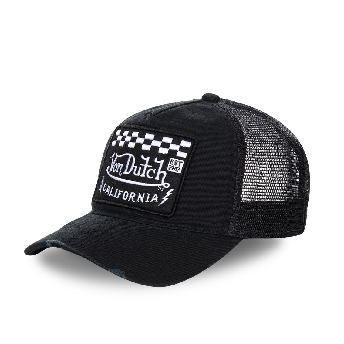 Von Dutch - Damier Trucker Cap Black, black / white, One Size