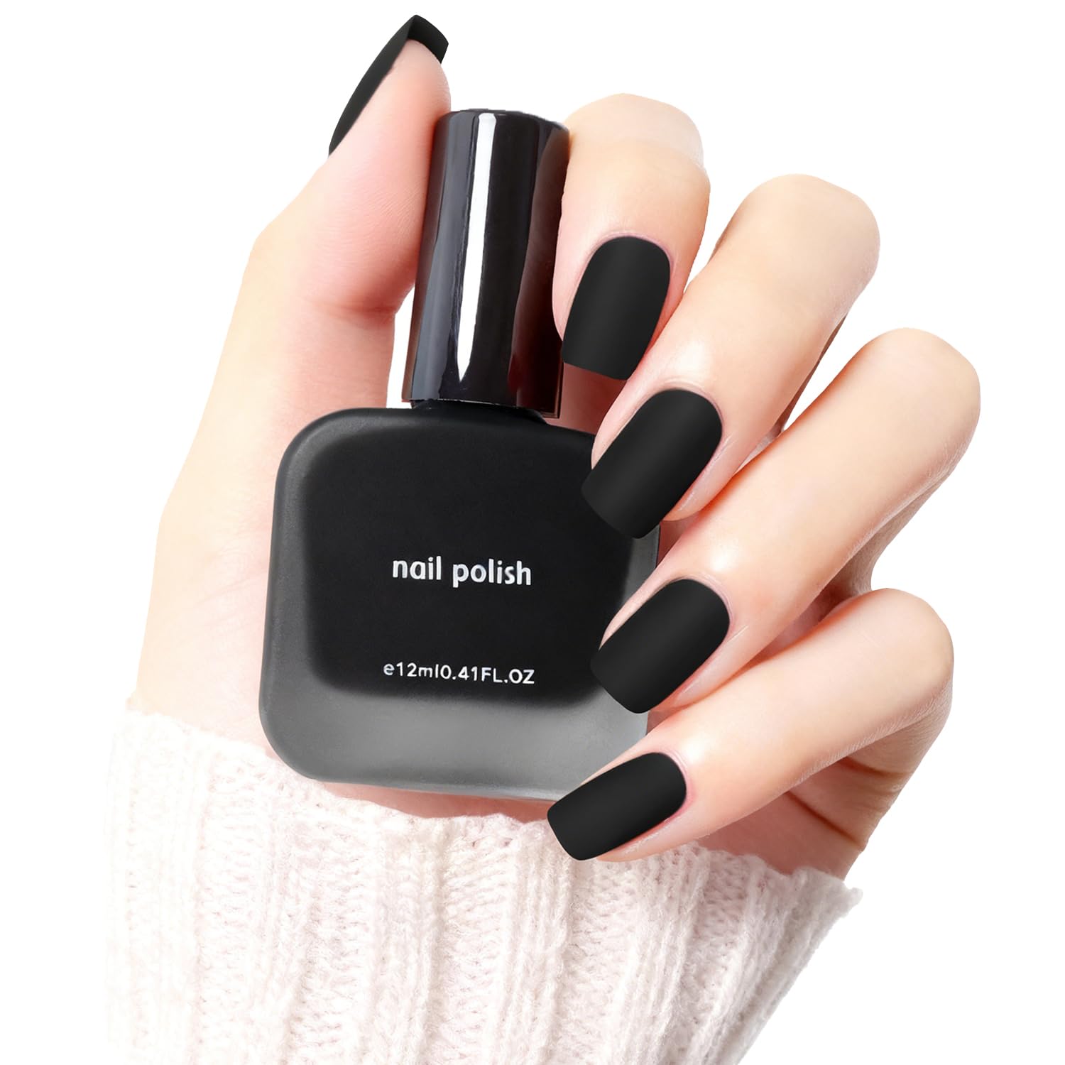 Amazon.com : COSMOO Matte Black Nail Polish Air Dry, Quick Dry