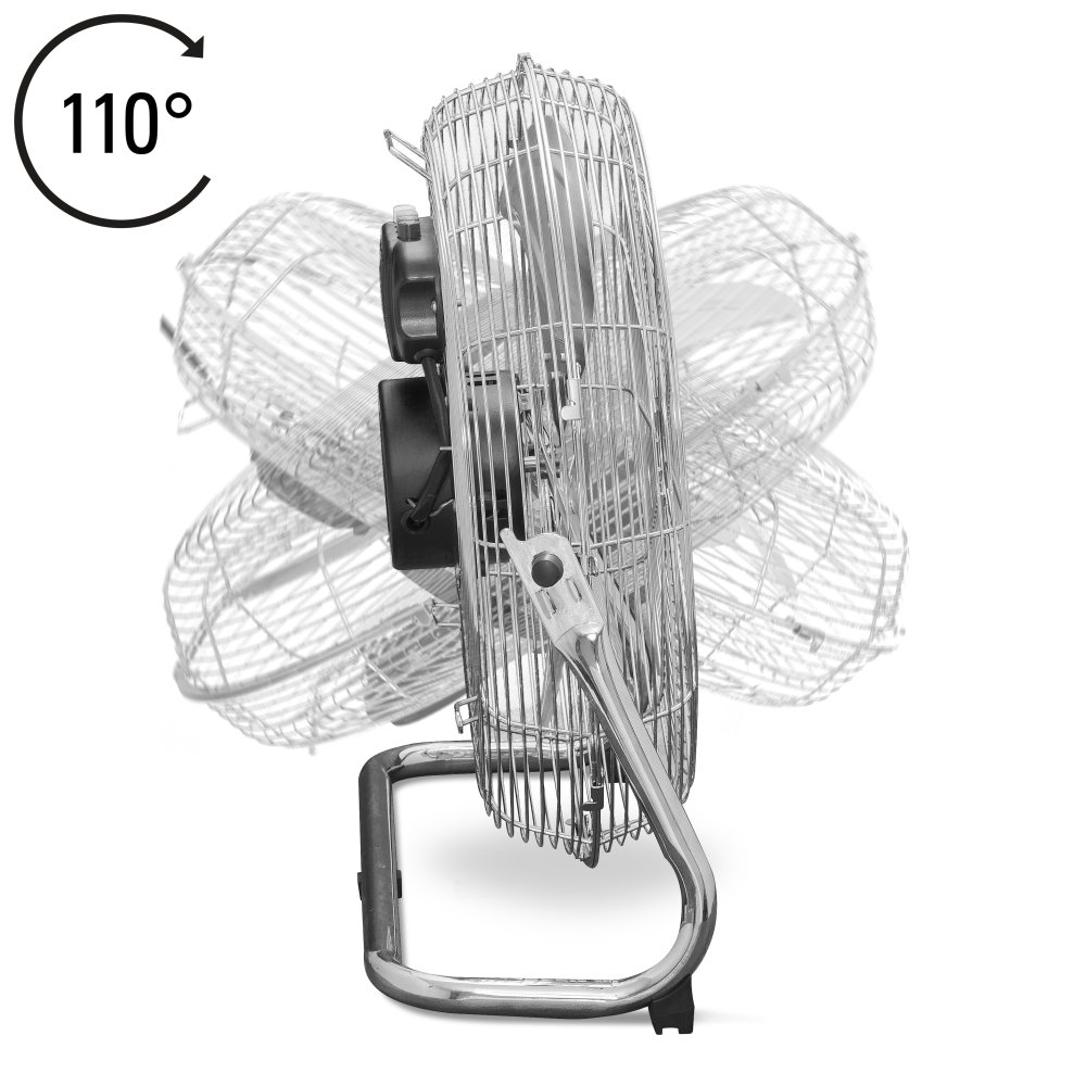 TROTEC Ventilateur de Sol TVM 18 | Puissance de 100 Watts | 3 Niveaux de Vitesse | Tête du Ventilateur inclinable à 100° | Diamètre des pales 45 cm