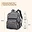 BabbleRoo Diaper Bag Backpack - Travel Large Baby Diaper Bag with Changing pad, Waterproof Baby Bags for Mom & Dad, Unisex Bags with Pacifier Case, Luggage Strap & Stroller Clips - Dark Gray